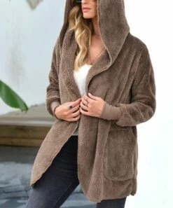 New π IZURIA Mocha Pocket Faux Fur Hooded Open Cardigan - π© Women β€οΈ 6 New π IZURIA Mocha Pocket Faux Fur Hooded Open Cardigan - π© Women β€οΈ -IZURIA Sales Store zu100426109 alt 2 tm1634320142