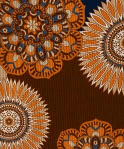 Discount 🛒 IZURIA Brown & Orange Medallion Waffle-Knit Longline Open Cardigan - 👩 Women 🎁 -IZURIA Sales Store zu100867434 alt 2 tm1635455769