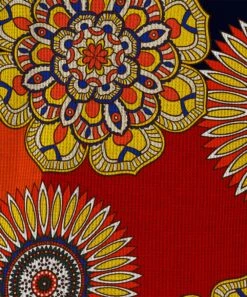 Cheap 💯 IZURIA Red & Yellow Medallion Waffle-Knit Longline Open Cardigan - Plus ⌛ -IZURIA Sales Store zu100867478 alt 2 tm1635455769