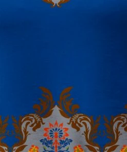 Promo 🔔 IZURIA Blue & Brown Classic Floral Crewneck Puff-Sleeve Top - 👩 Women 👍 -IZURIA Sales Store zu100874308 alt 2 tm1635455769