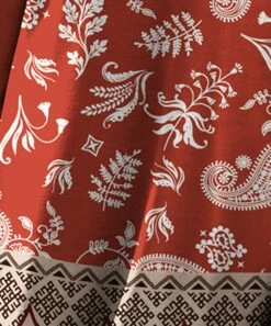 Best Sale ✨ IZURIA Red & White Paisley Raglan-Sleeve Cowl-Neck Shift 👗 Dress - 👩 Women ✔️ -IZURIA Sales Store zu101113221 alt 2 tm1638190111