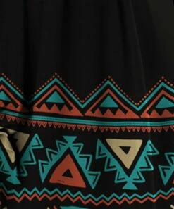 Brand new 🧨 IZURIA Black & Teal Geometric Long-Sleeve Surplice 👗 Dress - 👩 Women 🌟 -IZURIA Sales Store zu101199500 alt 2 tm1638190111