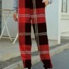 Discount ✨ IZURIA Red & White Plaid Pocket Joggers - 👩 Women 😉