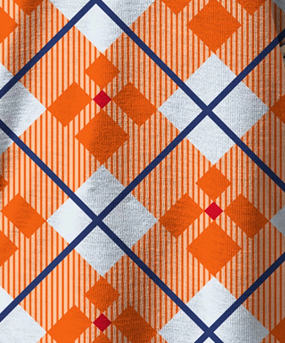 Wholesale π IZURIA Orange & White Plaid V-Neck Raglan Tunic - Plus π 3 Wholesale π IZURIA Orange & White Plaid V-Neck Raglan Tunic - Plus π - Image 3