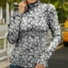 Budget ⭐ IZURIA Gray & White Leopard Long-Sleeve Turtleneck Top - 👩 Women ✨