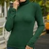 New 🧨 IZURIA Emerald Green Long-Sleeve Turtleneck Top - 👩 Women 🔥