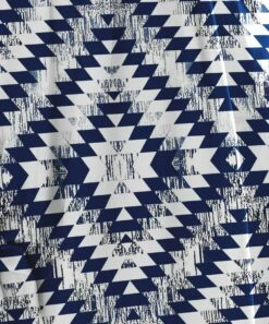 Discount 🧨 IZURIA Blue & White Geometric Long-Sleeve Empire-Waist Surplice 👗 Dress - 👩 Women 👍 -IZURIA Sales Store zu101945242 alt 2 tm1639578557