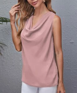 Flash Sale 👏 IZURIA Pink Sleeveless Cowl Neck Tunic - Plus 🔥