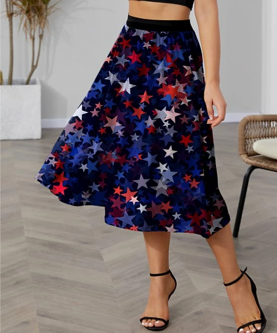 Discount โจ IZURIA Blue & Red Star Elastic-Waist A-Line ๐ Skirt - ๐ฉ Women ๐ 1 Discount โจ IZURIA Blue & Red Star Elastic-Waist A-Line ๐ Skirt - ๐ฉ Women ๐