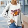 Brand new ✨ IZURIA White & Orange 'Football' Long-Sleeve Raglan Tee - 👩 Women 🔔