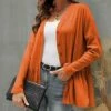 Best Sale ⭐ IZURIA Orange Ruffle-Hem Button-Up Cardigan - 👩 Women ✨