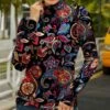 Hot Sale 😍 IZURIA Black & Red Floral Paisley-Accent Long-Sleeve Mock Neck Top - 👩 Women ⌛
