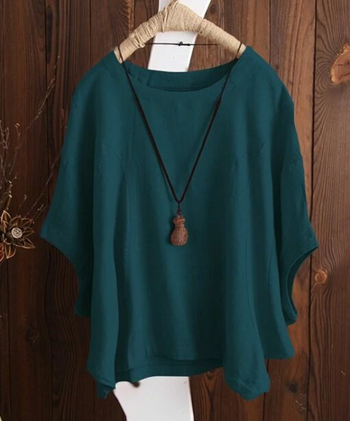 Top 10 👏 IZURIA Peacock Blue Drop-Shoulder Dolman Top - 👩 Women ⭐ -IZURIA Sales Store zu109677410 main tm1666390294