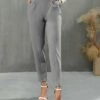 Flash Sale 👏 IZURIA Gray Pleated Elastic-Waist Pocket Crop Pants - 👩 Women & Plus 🎁