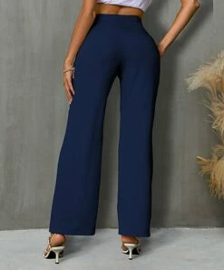 Deals 😀 IZURIA Dark Blue Elastic-Waist Straight-Leg Pants - 👩 Women & Plus 👏 -IZURIA Sales Store zu110604493 alt 2 tm1668721584