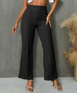 IZURIA Sales Store 14 Top 10 π IZURIA Black Elastic-Waist Straight-Leg Pants - Plus π