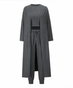 Best Sale ✨ IZURIA Charcoal Heather Knit Joggers Set - 👩 Women & Plus ⭐ -IZURIA Sales Store zu99047862 alt 2 tm1630169756