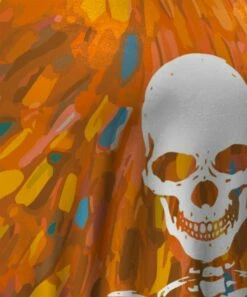 Best Pirce 🎉 IZURIA Orange Abstract Skeleton Crewneck Raglan Top - Plus ⌛ -IZURIA Sales Store zu99538901 alt 2 tm1631908158