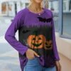 Cheapest 🧨 IZURIA Purple & Black Jack-O'-Lantern Crewneck Raglan Top - 👩 Women & Plus ❤️