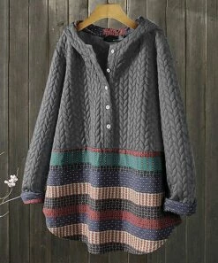 Best Pirce ⭐ IZURIA Gray Geometric Button-Front Jacket - Plus 🤩