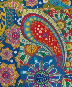 Cheapest 🌟 IZURIA Blue & Yellow Paisley Elastic-Waist Flare Pants - 👩 Women ❤️ -IZURIA Sales Store zu99761431 alt 2 tm1644956181