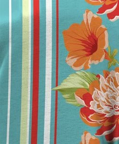 Top 10 😀 IZURIA Lavender & Aqua Floral Stripe Long-Sleeve Shift 👗 Dress - 👩 Women 🔔 -IZURIA Sales Store zu99854739 alt 2 tm1645812810